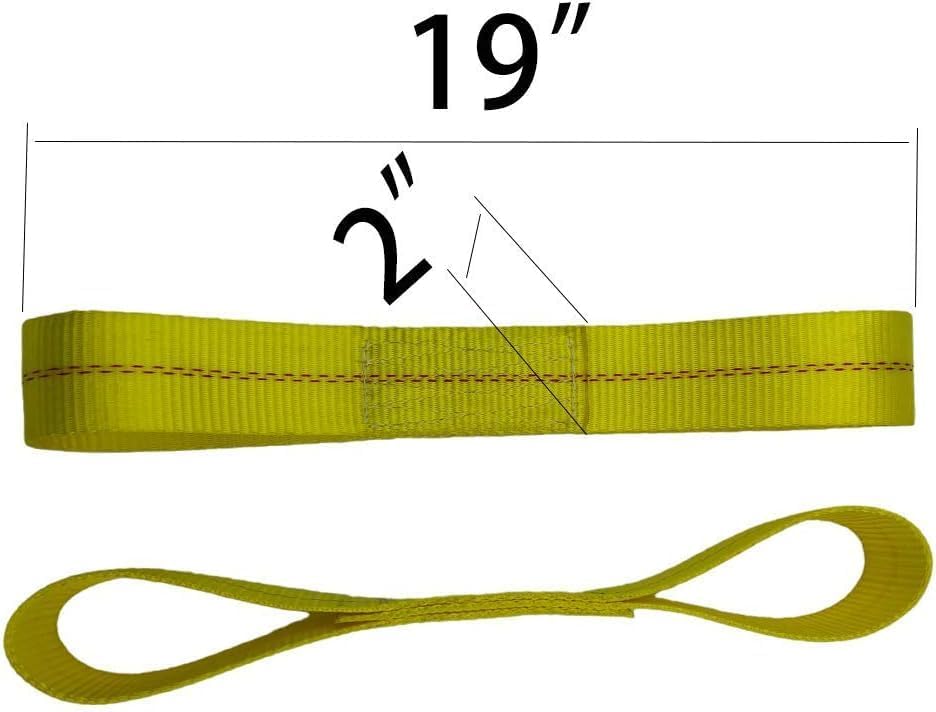 Miniatura 7 de Correas de trinquete  Correas de carga resistentes de 2" x 17', carga de hasta 10000 lbs, ganchos dobles en J para camiones, mudanza de