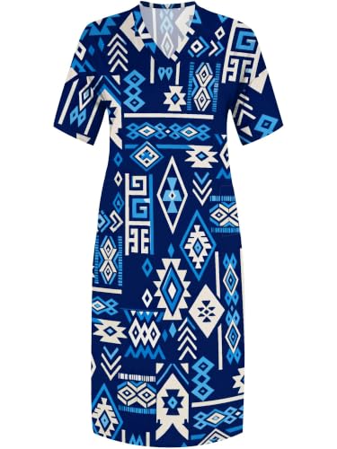 Image of PinkPatty Women's Plus Size Short Sleeve Maxi Dress Casual Loose V Neck Long Dress with Pockets