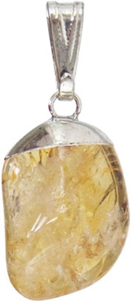 KI Tumbled Citrine Stone Pendant Guarantee