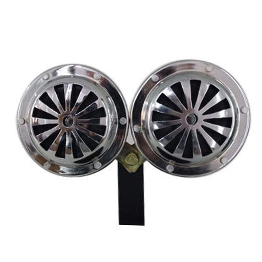 108mm Iron Grill with Chrome Shon Bike Horn 6A 12V_DC (Silver) Pack of 5