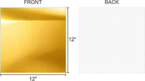 ZEAYEA 100 Sheets Metallic Cardstock Paper 12 x 12, 250 GSM Reflective Shimmer Cardstock, 10 Color Mirror Finish Paper Foil Board for Crafting, Invitation, Decoration, Card Making, DIY Projects