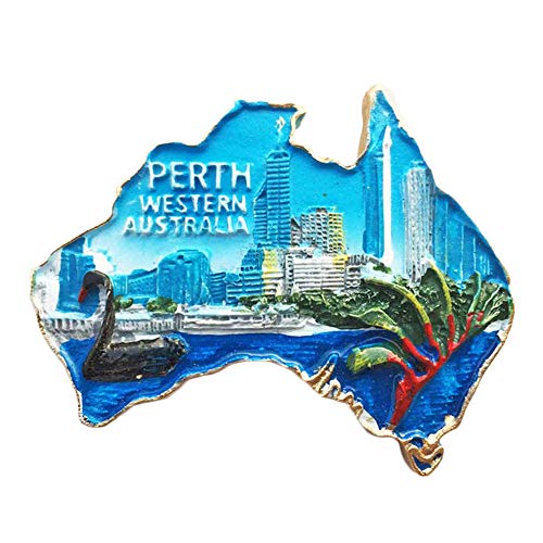 3D Perth Australia Kühlschrankmagnet, Reise-Aufkleber, Souvenirs für Heim und Küche, Dekoration, Australien-Kühlschrankmagnet aus China.