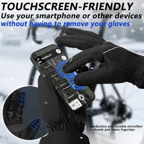 MOREOK Winter Gloves Ski Snow Bike Cycling Gloves Fleece Lining L - image 4