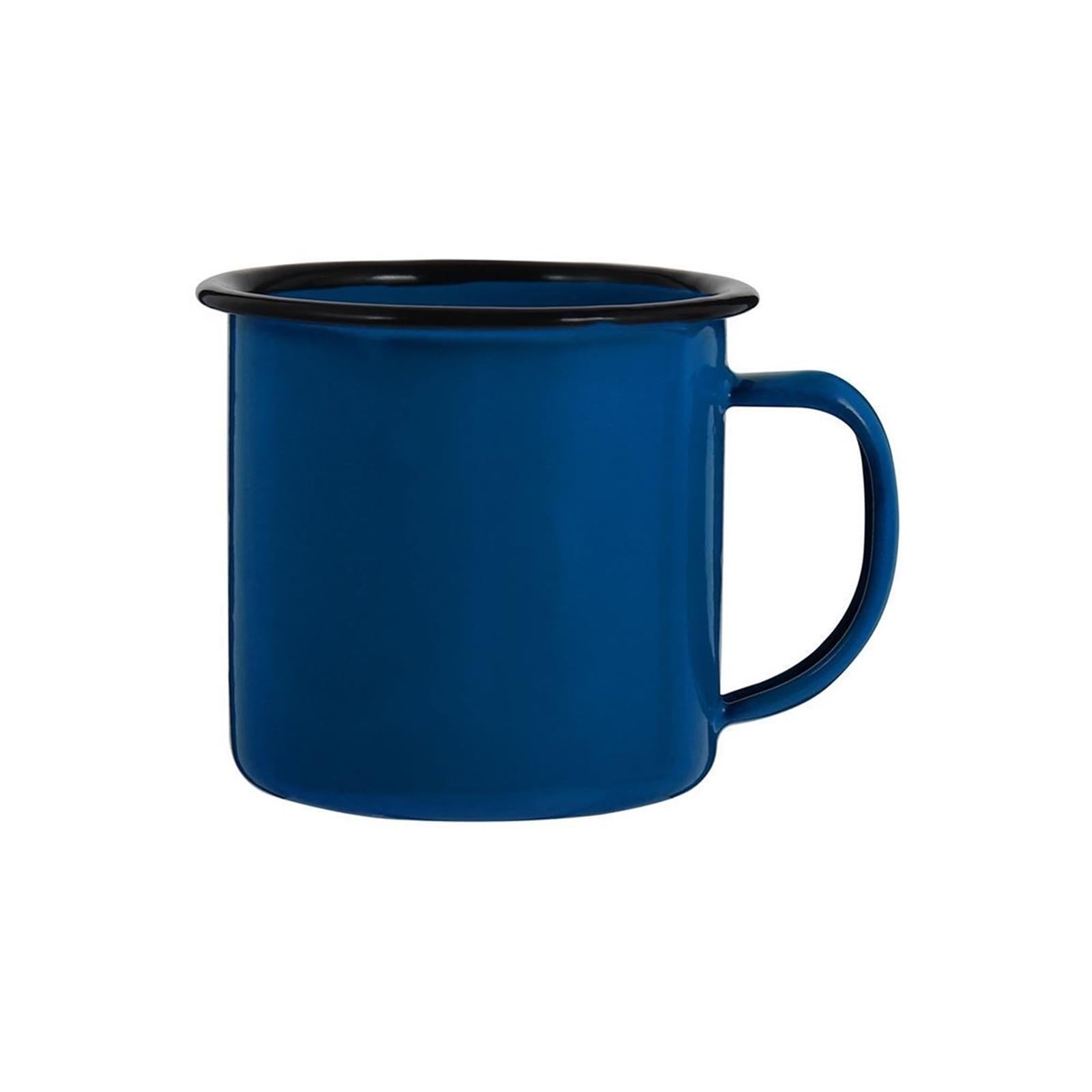 Coffee Mug Mug Cup Enamel Coffee Mugs Camping Cups Tea Metal Vintage Drinking Water Iron Travel Camp Retro Tea Cup (Color : Blu)