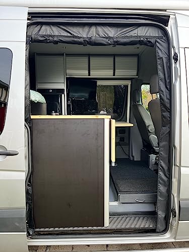 BKICKI 商品图片 RV Insect Screen Net Door Sunshade Screen Mount Anti-Flying Privacy Protection Net Sliding Door for Mercedes-Benz Sprinter High Roof
