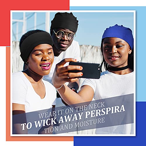 6 Pieces Dreadlocks Tube Sock Satin Head Wrap Wide Elastic Long Hair Headbands Unisex Spandex For Men Women Braids Hair #TOP6