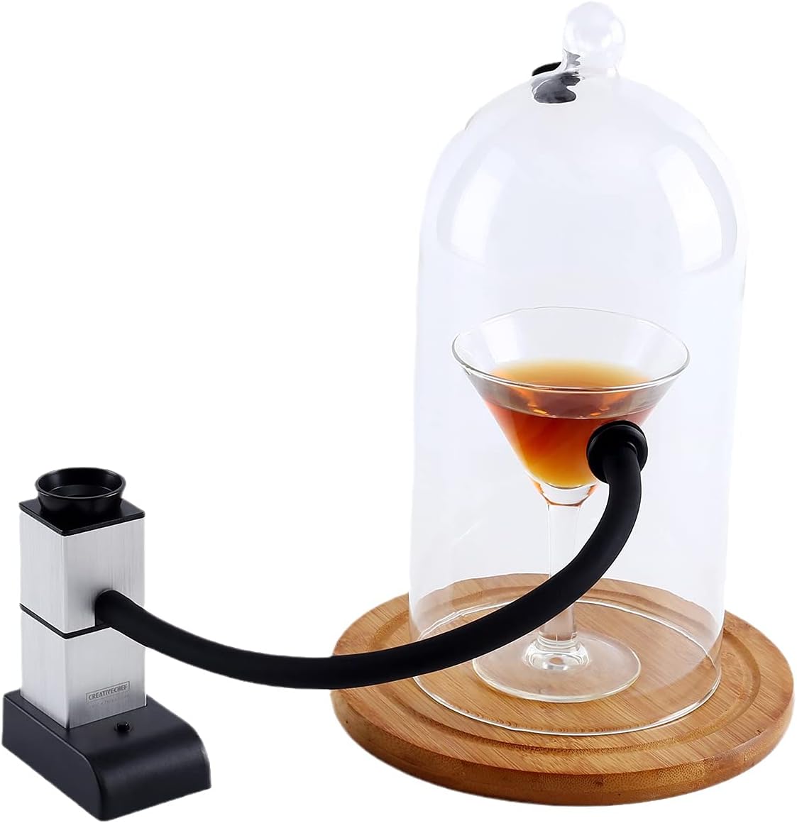 Professional Cocktail Smoker & Drinks Smoker, Smoking Gun With Glass