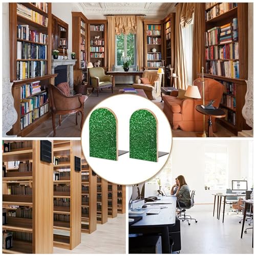 Sujetalibros de madera resistente con detalles brillantes únicos 6