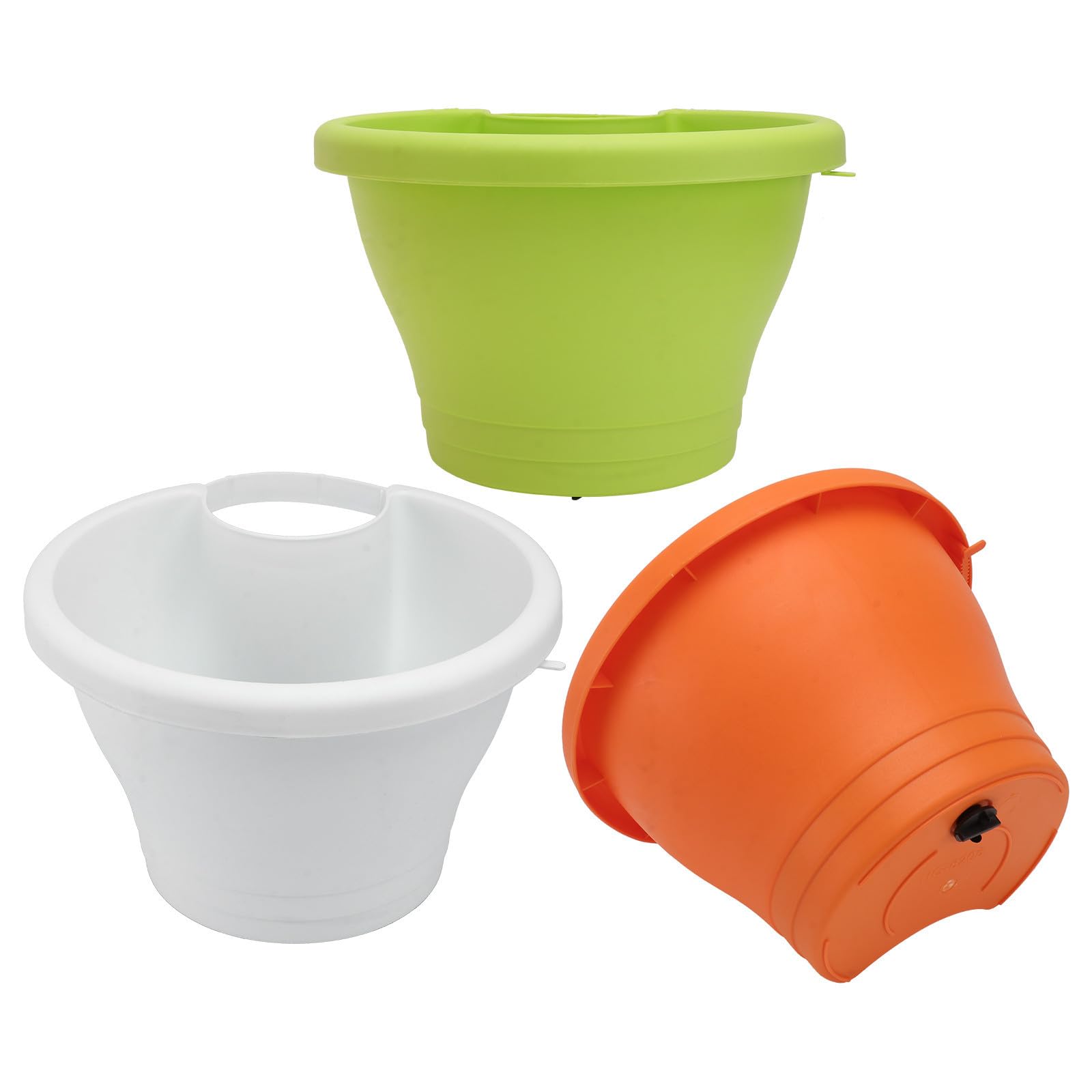 Lot de 3 pots de fleurs suspendus en plastique vertical pour fenêtre