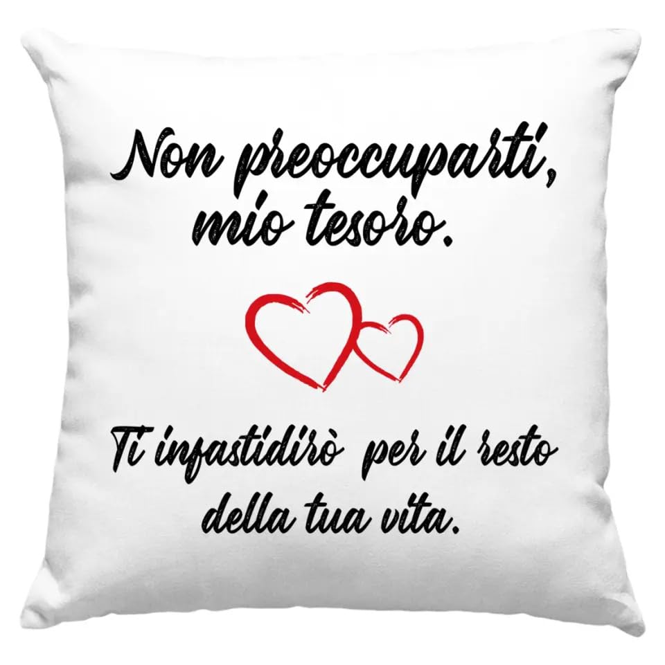 Cuscino Personalizzato Papà E Figlia 40x40 Con Nome E Design Unico - Idea Regalo Festa Del Papà, Compleanno, Natale, Decorazione Casa Made In Italy