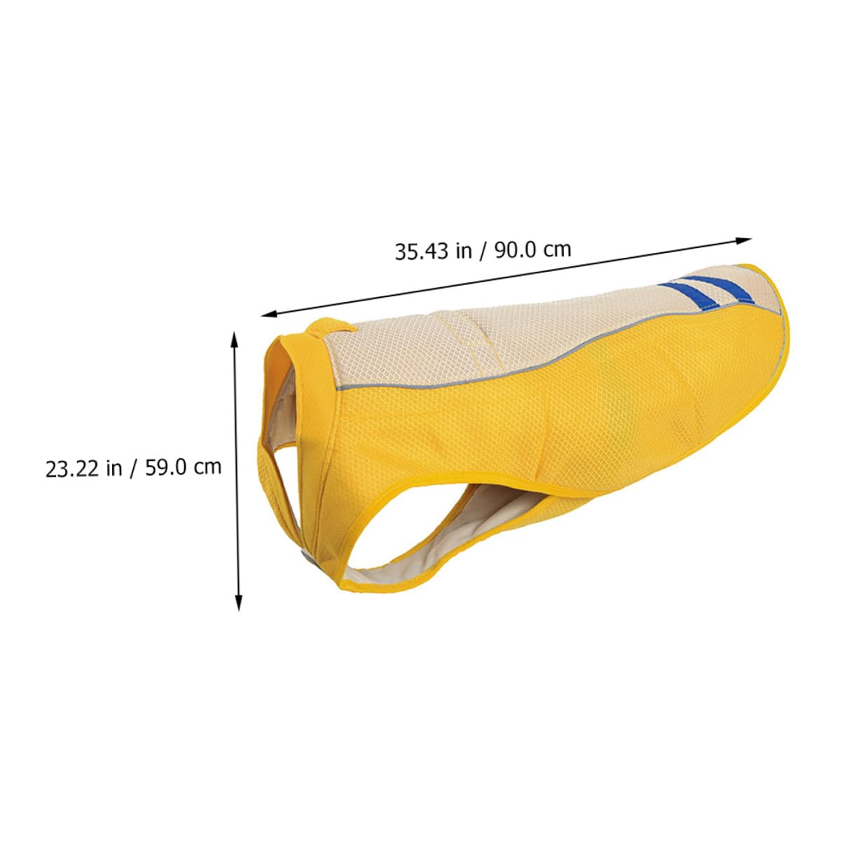 Gilet Rafraîchissant et Prévenant Le Coup de Chaleur pour Chien Jaune en Polyester Confortable et Fêtes du Weekend pour Parades D'été