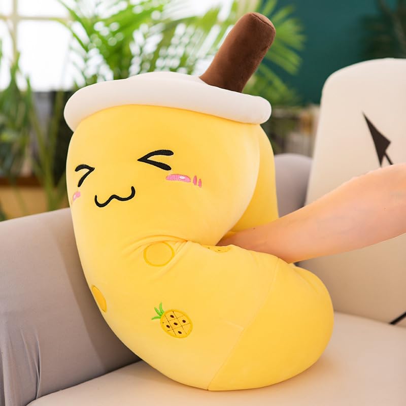 Niedliche Milchtee-Figuren PlüSchtier, Boba Tea Kuscheltier Stofftier, Geschenk FüR Kinder (70cm,Rosa-B)