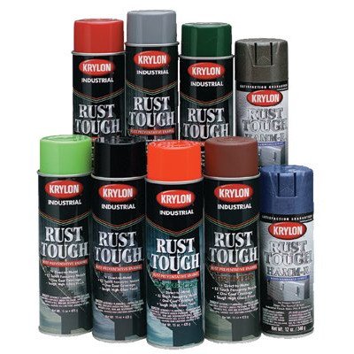 Rust Tough® Aerosol Enamels Black Acrylic Semi Gloss [Set of 6]