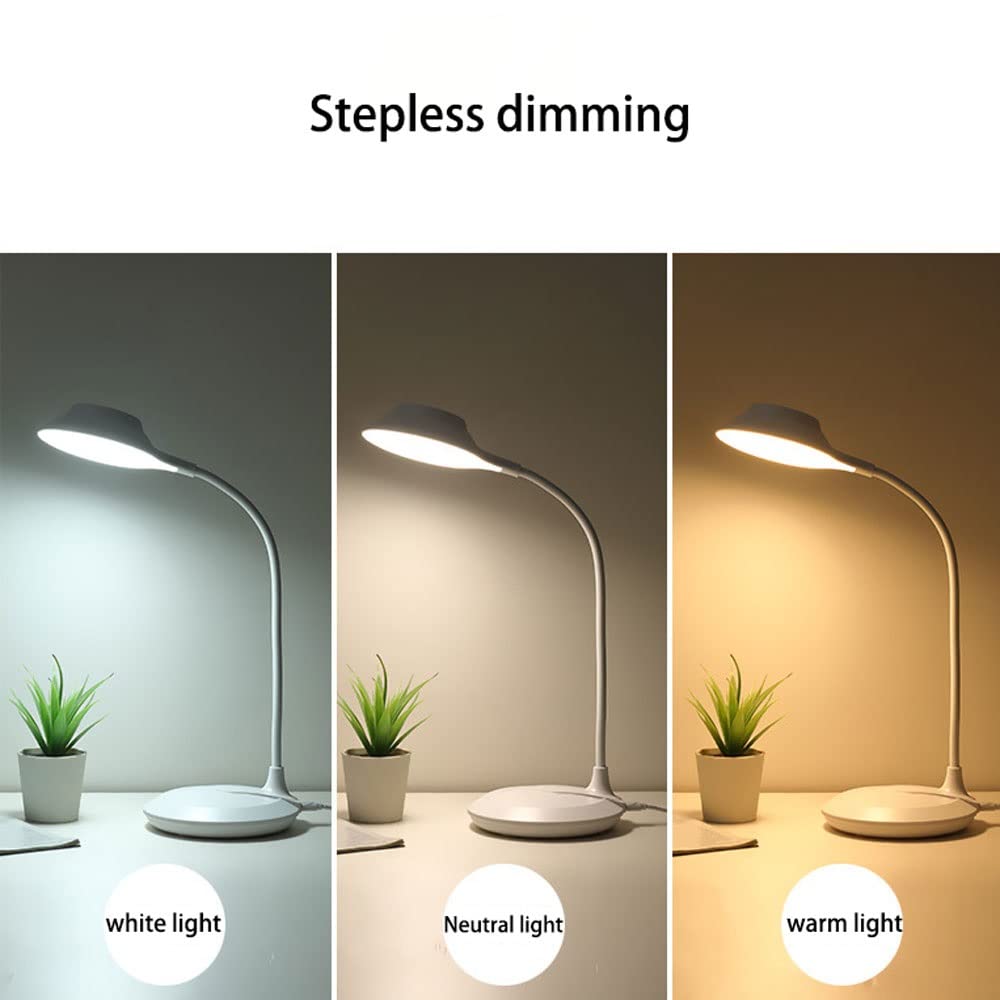 Lampe de bureau LED, lampe de bureau de lecture, 3200K-6500K, gradation continue, interrupteur tactile, lampe de travail de protection des yeux for l'étude, la lecture, l'artisanat, la couture, le tra