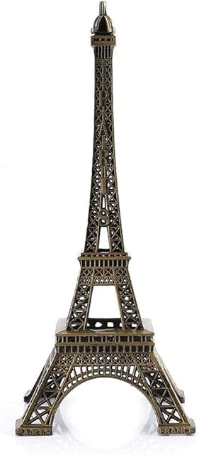 Nikou Eiffel Tower Architectural, Bronze Tone Paris Eiffel Tower Figurine Statue Vintage Alloy Model Decor(25cm)