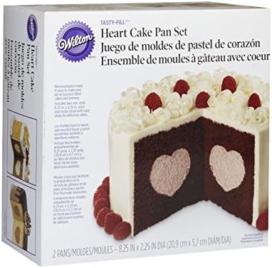 Amazon Com Wilton Tasty Heart 2 Piece Pan Set For Filled Cakes Home Kitchen