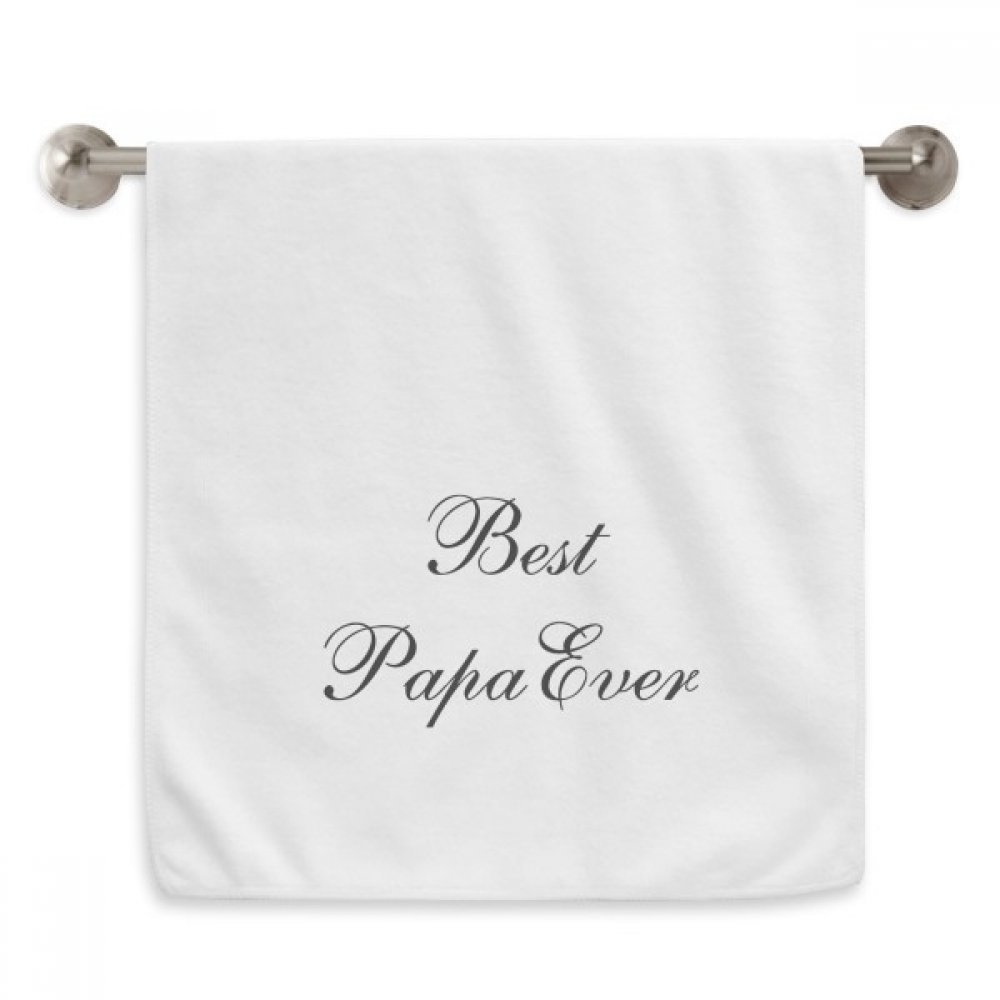 Débarbouillette Le Meilleur Papa serviette moelleuse blanche au design diadème