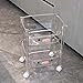 AFXGUSD Tiered Rolling Cart for Storage and Organization in Kitchen, Office, and Bathroom, u Shape 2 Layer