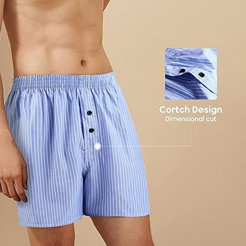 Natural Feelings Men's Cotton Woven Boxer Shorts Colorful Mens Tartan Plaid Boxers Underwear For Men 5-Pack Xl #TOP2