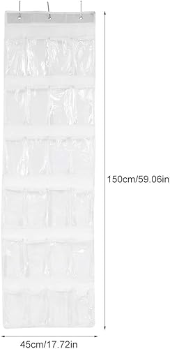 Miniatura 2 de Organizador de zapatos con 24 bolsillos sobre la puerta, ahorro de espacio, bolsas de almacenamiento colgantes para armario, estante de