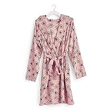 Vera Bradley Damen Leichter Fleece Bademantel, Prairie Paisley Daisy Pink, XXL XXX-Large