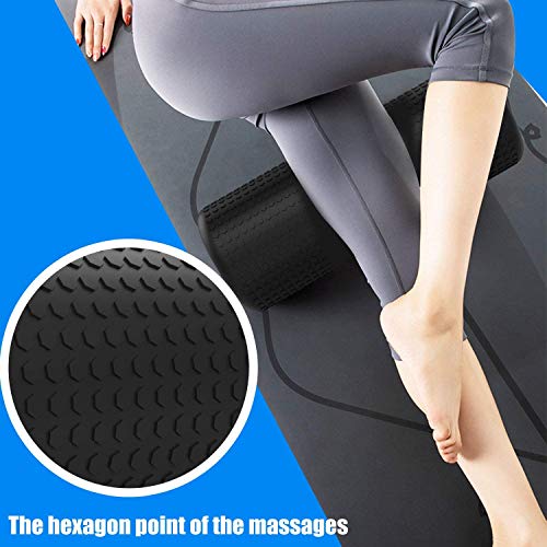 Image of Bodylastics Foam Roller (45 x 15 cms) for Deep Tissue Massage, Relief from Sore Muscles Pain, Pre & Post Exercise Fitness Workout Sessions