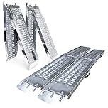 VOUNOT Folding Loading Ramps 180cm, Heavy Duty Pair 400kg Capacity, Non-Slip Surface, Portable Foldable Design for Motorcycle, Mobility Scooters, Lawn Mower, Quad, and ATV