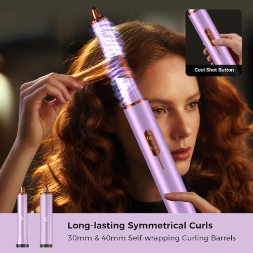 Cweixi 7-in-1 Negative ion Hair Dryer, air Styler Set, Coanda Effect auto Curling Iron, straightening Smoothing Brush, Constant Temperature no Heat Damage, with Premium Leather Storage case — view 5