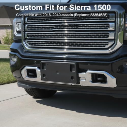 DUZFOREI 23354525 Replacement License Plate Frame, Replacement for GMC Sierra 1500 2016-2019, Replaces GM1068173, Mounting Bracket for Front Bumper by DUZFOREI - Used condition - Image 4