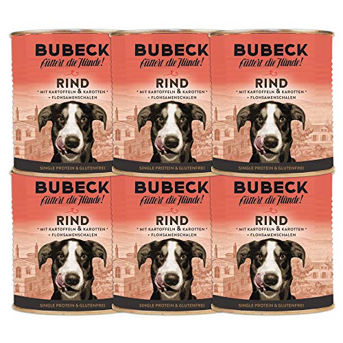 Nassfutter für Hunde | getreidefrei von Bubeck | Verschiedene Sorten (RInd, 800g)