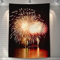 Amazon.co.jp: U-SITU タペストリー 花火 花火大会 夏 浴衣 夜空