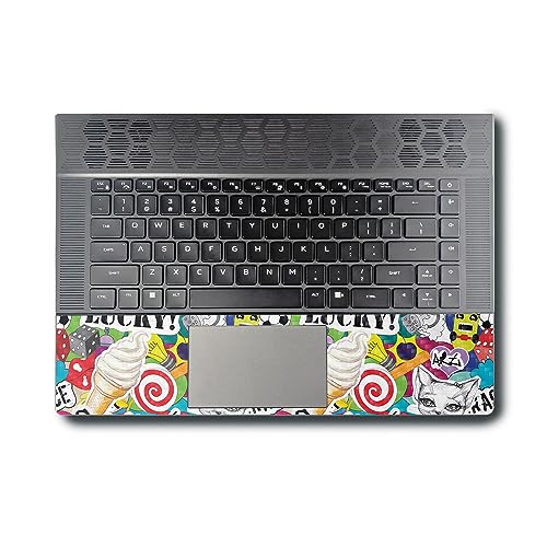 Image of MightySkins Carbon Fiber Skin Compatible with Alienware X16 R1 (2023) Full Wrap Kit - Sticker Bomb | Protective, Durable Textured Carbon Fiber Finish | Easy to Apply & Change Styles | Made in The USA