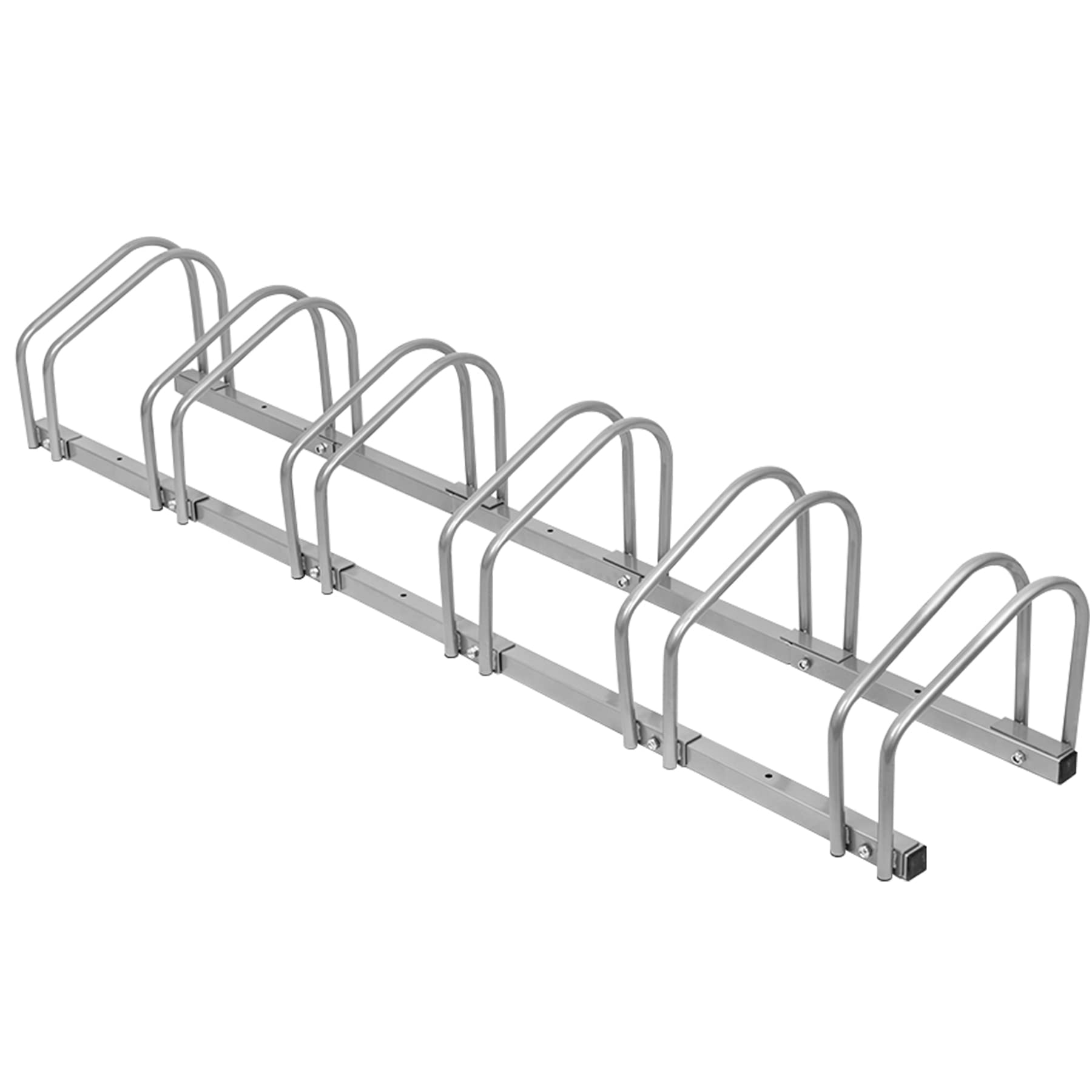 Froadp Portabiciclette Multi-cavalletto per 6 Biciclette, Montaggio a Pavimento Supporto Parcheggiare da Risparmio di Spazio, Cavalletto da Terra in Acciaio per Bicicletta per Garage e Giardino