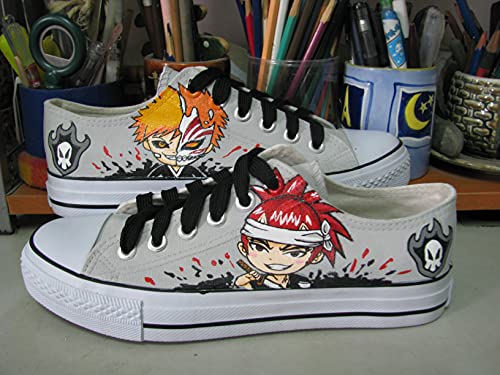 Hand Painted Canvas Shoes Bleach Shoes Anime Shoes Men Women Fashion Sneakers