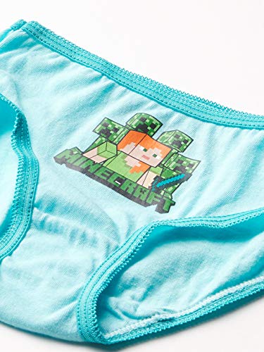 Minecraft Girls' 100% Cotton Underwear and Super Soft Hipster in Size 4, 6, 8, 103