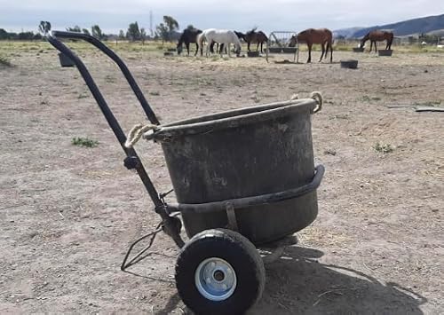 Rocky Mountain Goods 10” 4.10/3.50-4” Flat Free Tire - 10” Solid Rubber with 5/8” Bearings - 2 1/4” Offset - Heavy Duty Solid Rubber Replacement for Hand Truck, Wheelbarrow, Carts