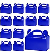 MOORAY 50 Pack Treat Boxes Candy Boxes Gable Boxes Party Favor Boxes with Handles Goodie Boxes Pa...