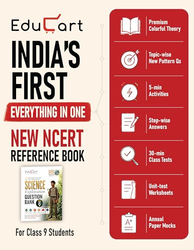 Image of Educart CBSE Class 9 Science Exploration Question Bank 2026-27 | New NCERT Guide and Most Important Reference Book for 2027 (with worksheets and sample papers extra)