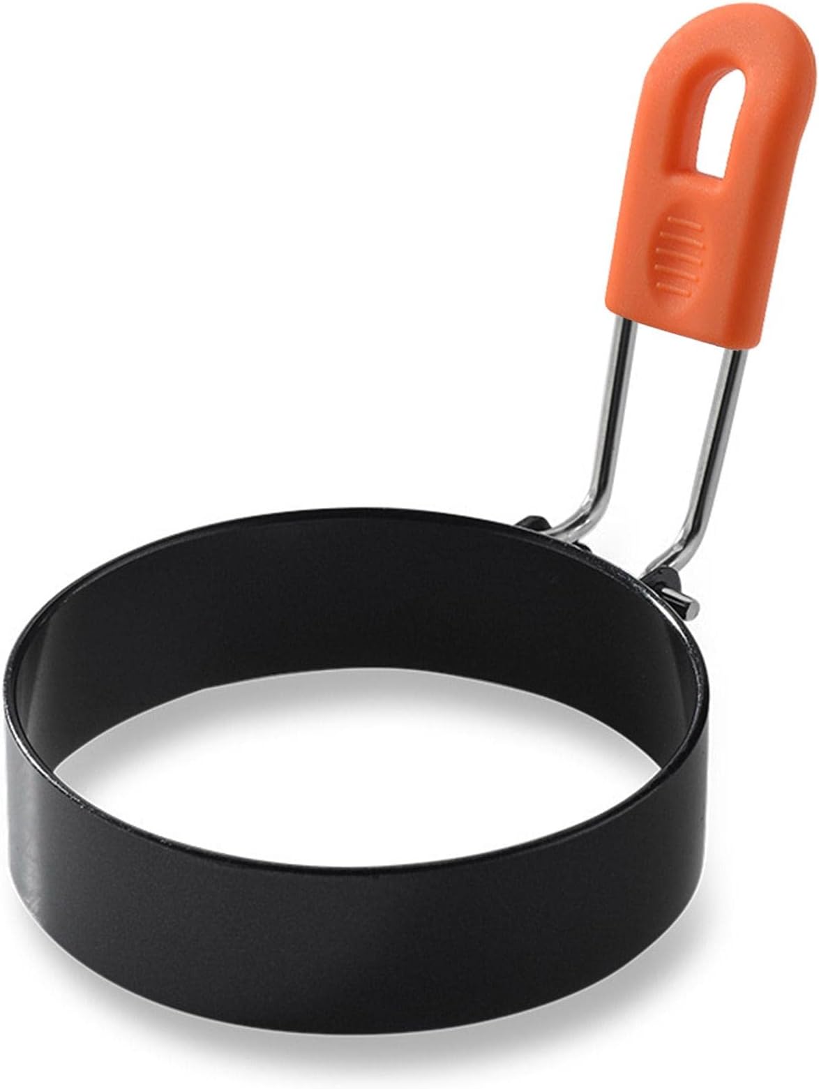 ZHIHUI Egg Rings for Frying Pan - Steel Egg Circles for Cooking - Egg Mold Shaper Set of 4 with Oild Brush, Nonstick Egg Circles for Frying Eggs, English Muffin, Burgers