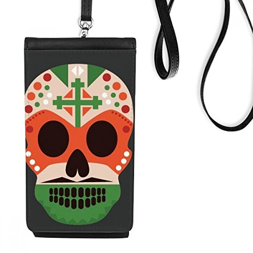 Cadeau porte-monnaie suspendu en cuir avec illustration culture Mexique