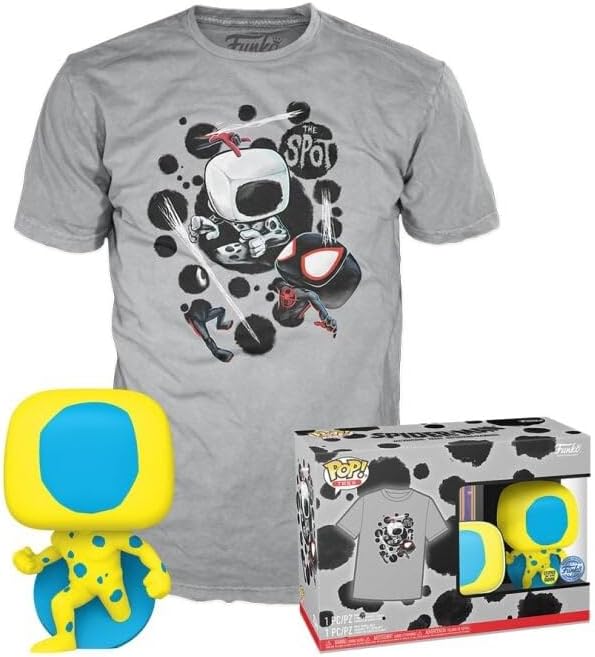 Funko POP! & Tee: Spider-Man: Across The Spider-Verse - Spider-Man - Blacklight - Glow in The Dark - Extra Large - (XL) - Spider-Man Across The Spiderverse - T-Shirt - Clothes - Gift Idea for Adults
