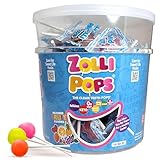 Zollipops Clean Teeth Pops Sugar Free Candy with Xylitol, Dye-Free Lollipops - Keto & Diabetic-Friendly, Dentist-Approved Treats for Kids (Natural Fruit Flavors, 1lb Tub)