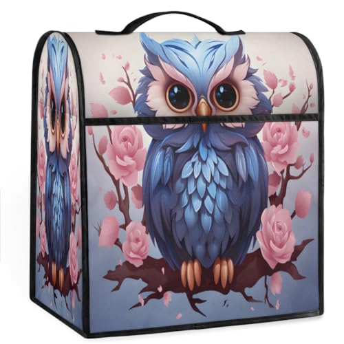 Coffee Maker Cover Cute Cartoon Owl Kitchen Appliance Covers Small Appliance Covers Blender Cover Juicer Cover Dust Covers for Kitchen Appliances with Top Handle and Pockets,Washable,B315