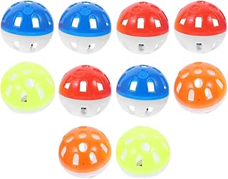 Ipetboom 10pcs Hollow Bell Ball Parrot Toy Parakeet Toy Parrot Ball Bird Chewing Toy Pet Toys Chew Toys Cat Jingle Balls Bird Toys for Cockatiels Bird Cage Bell Toy Hollow-Out Bell Balls