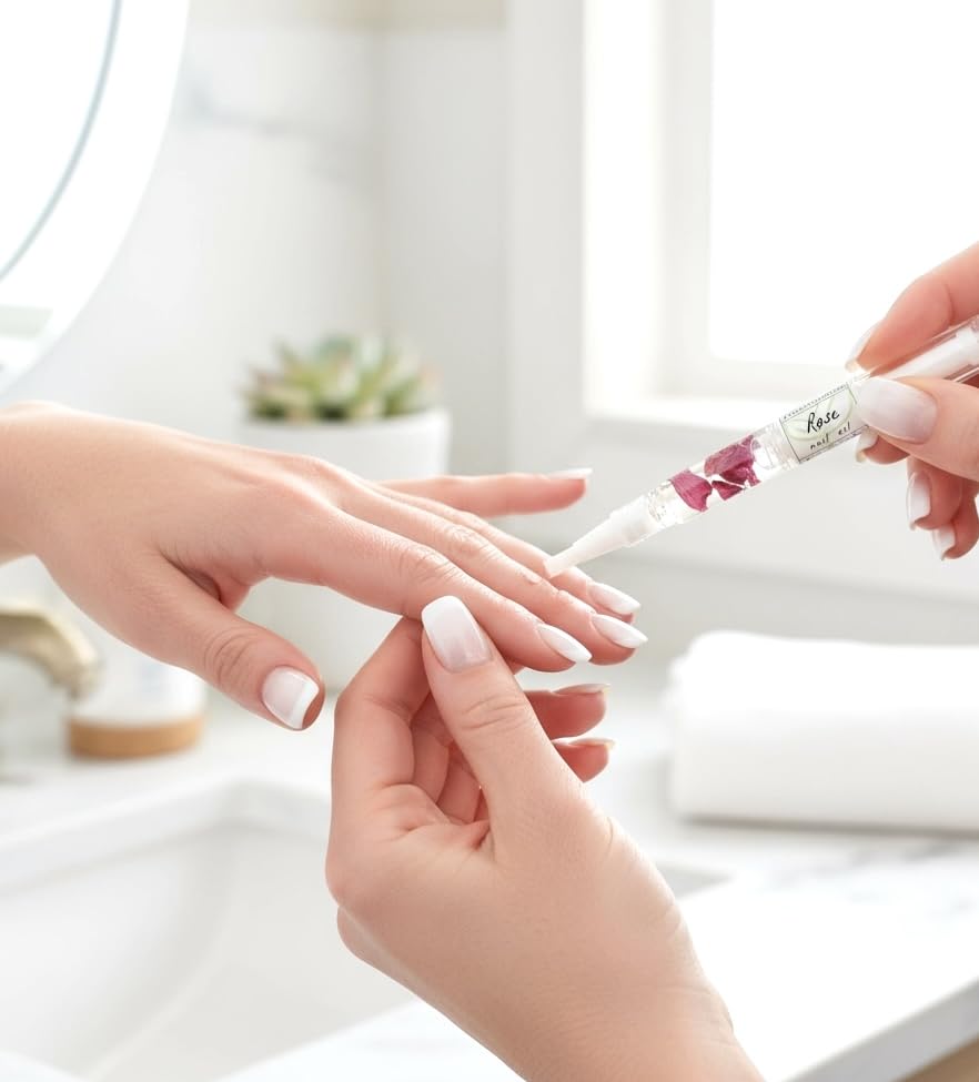 Cuticle Oil Trio – Lavender, Jasmine & Rose Pens with Real Flower Petals – Nourishes, Strengthens, Repairs & Protects – Natural Gift Set (3 Pack) - Image 5