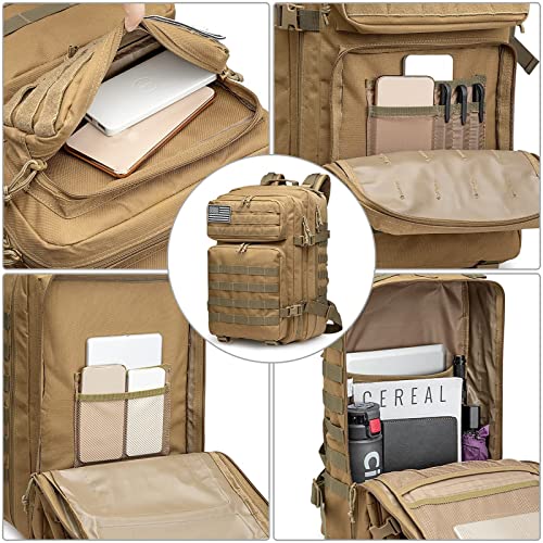 G4Free 40L Military Tactical Hiking Backpack 3 Day Assault Survival Molle Pack Bug Out Bag Fishing Rucksack