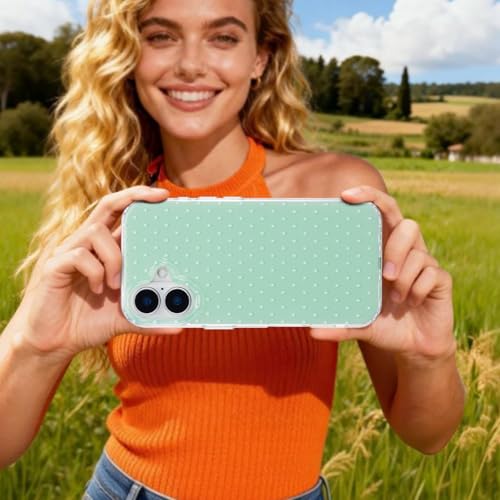 Coque esthétique polka dot iPhone 16 pour fille accessoire tendance