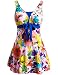 Wantdo Women's Bowknot Dress Cover Up Swimwear Beach Suit Beachwear Plus Size, OrangeFlower, L(US12-14) US 12-14 Orangeflower