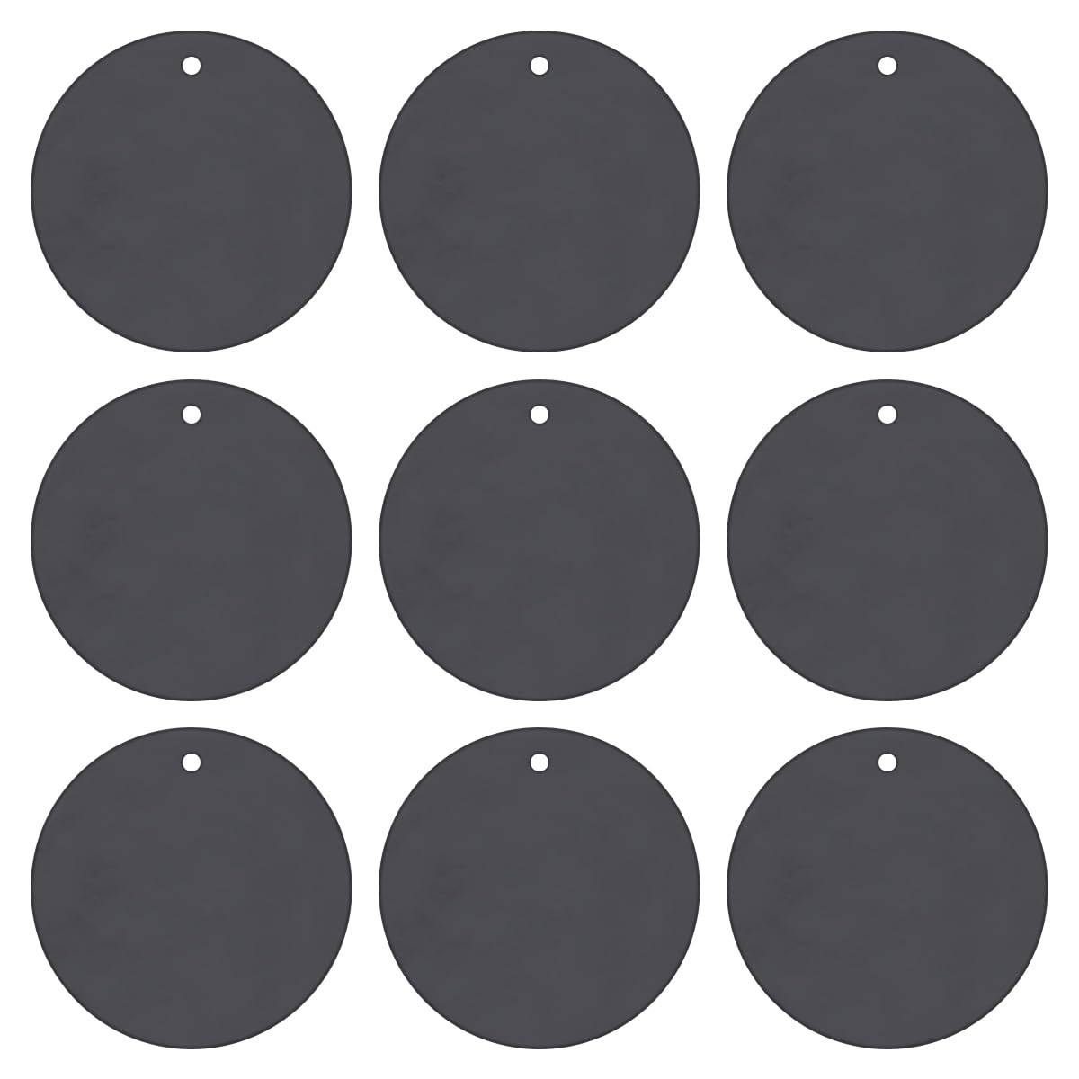 Queenbox 0.5in 120Pcs Round Iridescent Sequin with Hole, Flat PVC Glitter Loose Paillettes Spangles for Sewing Clothing Embroidery Bag, Solid Black