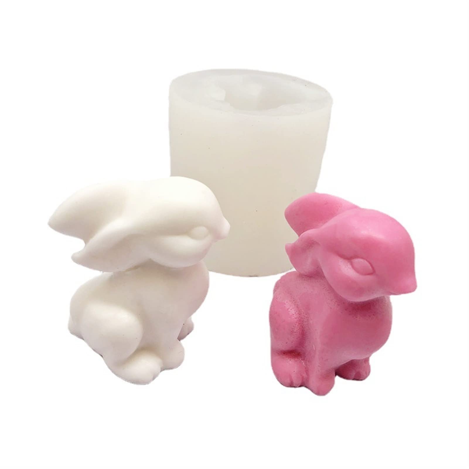 3D Rabbit Silicone Mold for Soap Candle Fondant Chocolate Candy Cake Decoration Baking Pastry Tools DIY Mould Resin Polymer Clay Molds